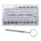 Set 1000pcs Tornillos Pernos Lentes Tuercas Arandelas Gafas