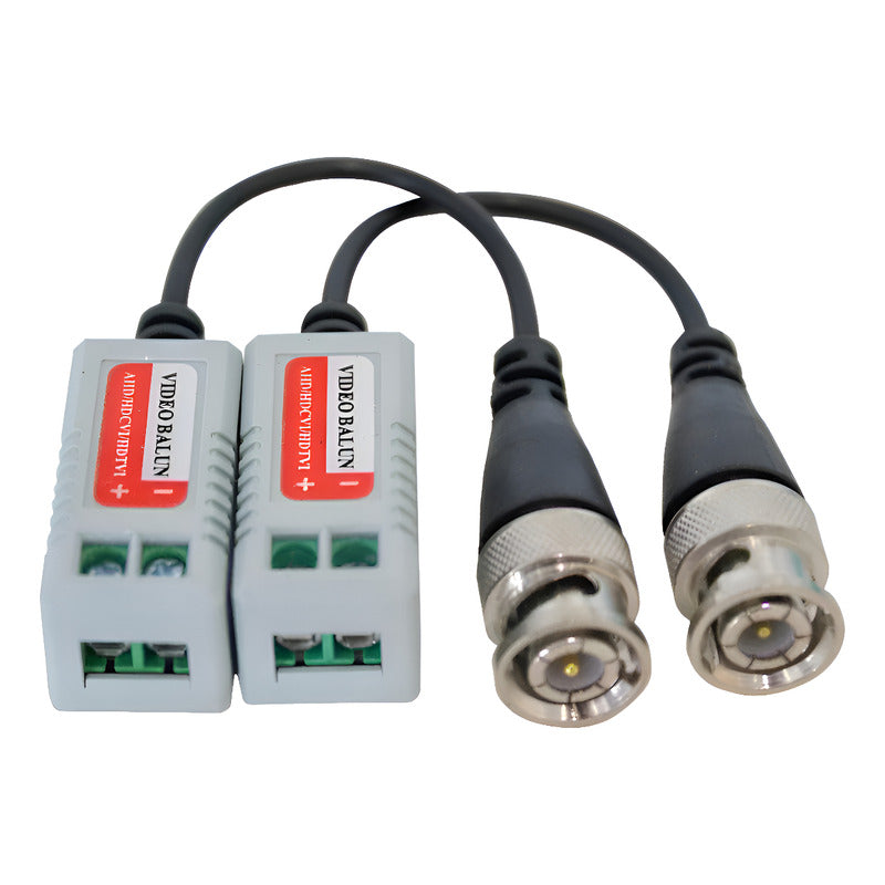 Par Video Balun Pasivo Cctv Hd 720p 1080p Hd-cvi/tvi/ahd Agua