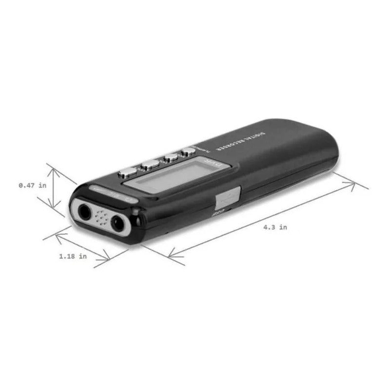 Grabadora De Voz Digital 8 Gb + Microfono + Modulo Telefono Negro