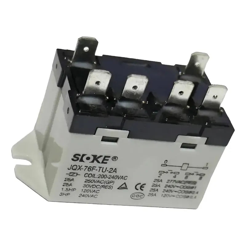 Jqx-76f-tu-2a Rele 220v 25amp 1.5 Hp 3hp Ac Jqx 76f Gris