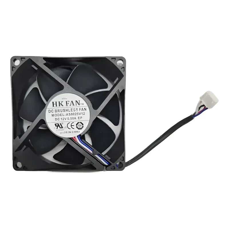 Ventilador Fan Cooler As8025v12 12v 80x25mm 8025 4 Pines Negro