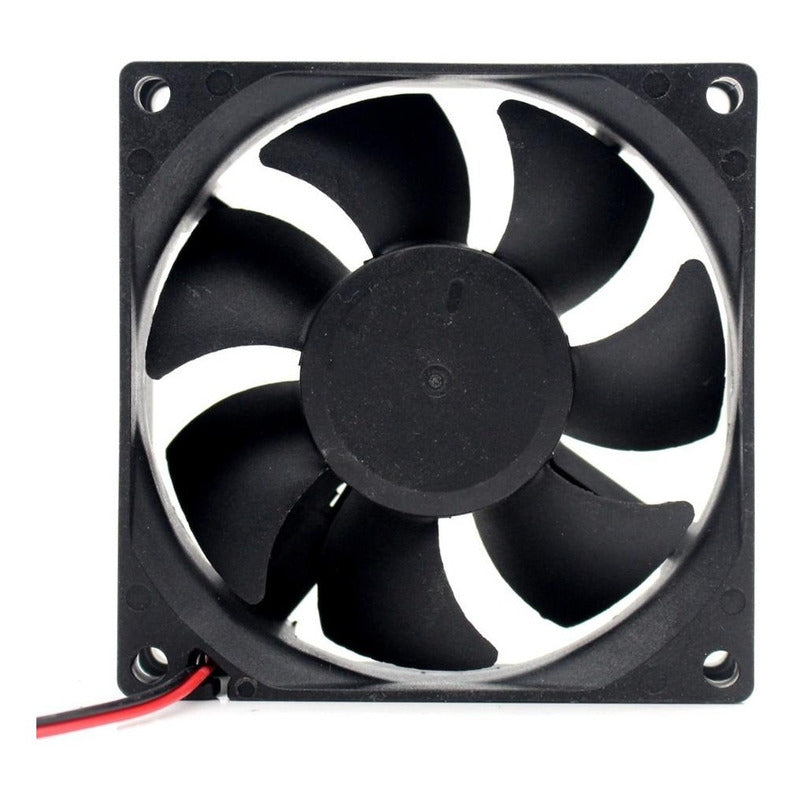 Ventilador Fan Cooler 80x80x25mm 12v 3 Pines Tereparochile Kd8025h12s Negro