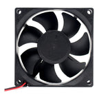 Ventilador Fan Cooler 80x80x25mm 12v 3 Pines Tereparochile Kd8025h12s Negro