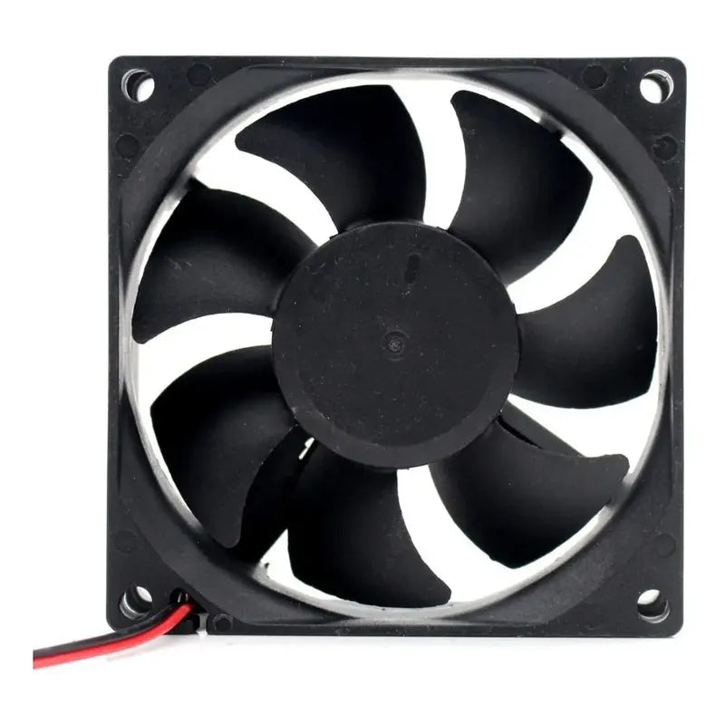 Ventilador Fan Cooler 80x80x25mm 12v 3 Pines Tereparochile Kd8025h12s Negro