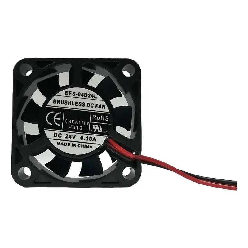 Ventilador Fan Efs-04d24l 40x10 Mm 24v 0.1a 2 Cables Negro
