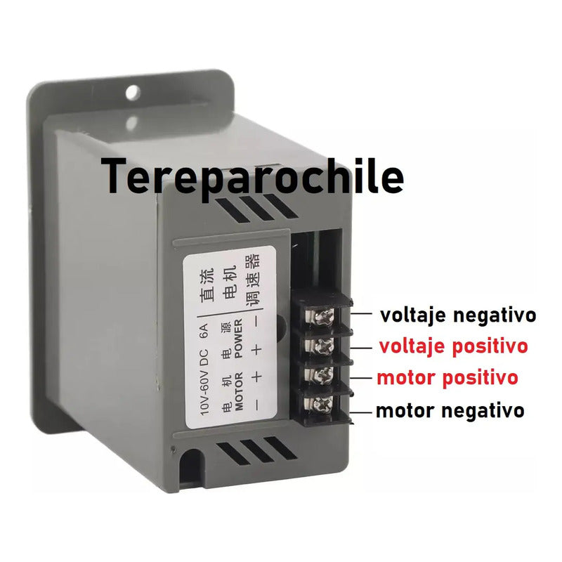 Regulador Velocidad Motor Dimmer Dc 10 12v 60v 6a + Reversa