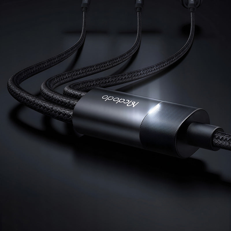 Cable Cargador Usb 3 En 1 Para Lightning Tipo-c Y Micro Usb