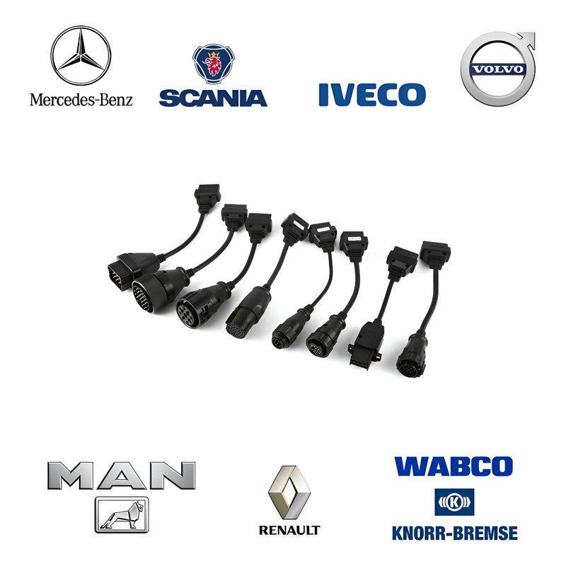 8 Cables Camion Obd2 Obdii Scanner Para Delphi Launch Autel