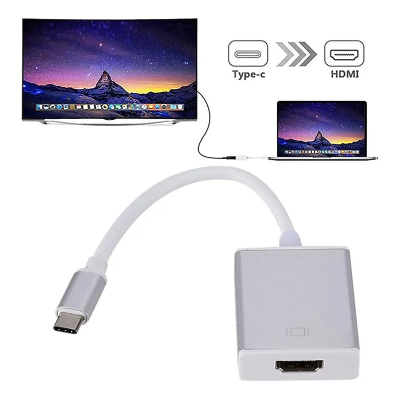 Adaptador Usb Tipo C Hdmi Hasta 4k Para Mac Pc Macbook Hd