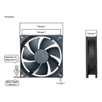 Ventilador Cooler Fan Soldadora 12v Gx9225 92mm X 25mm 9225