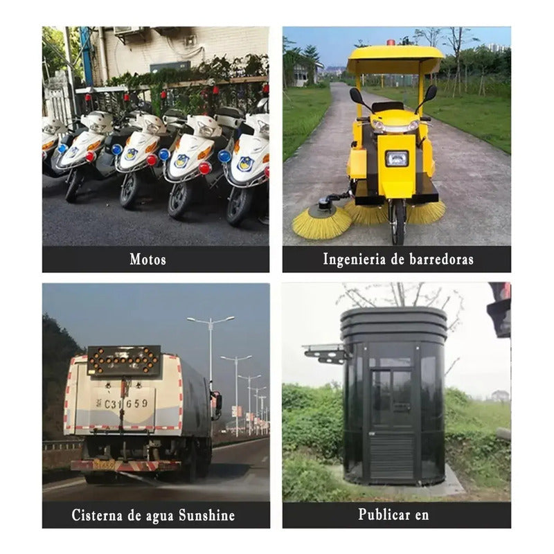 Baliza Led Policial Emergencia Moto 12v Rojo Azul Estrobo