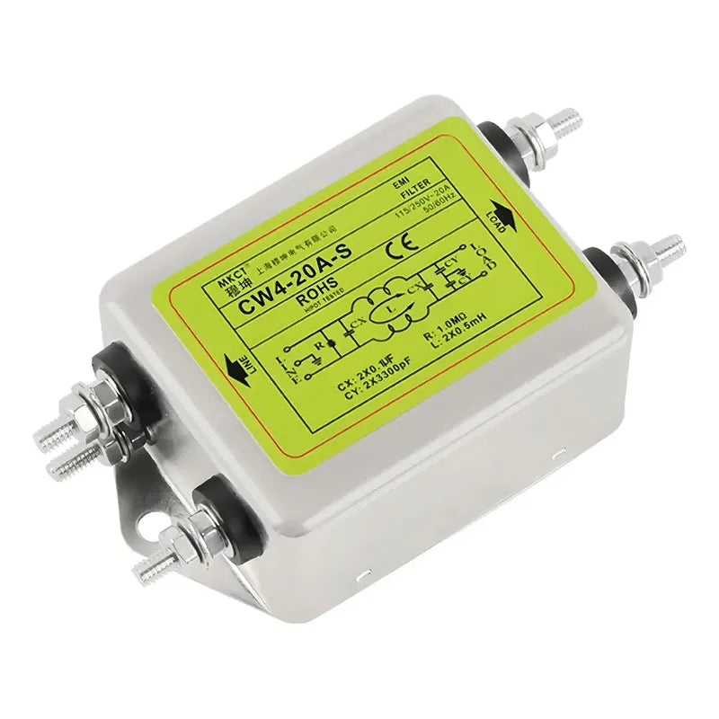 Filtro De Linea Emi Emc Eliminador De Ruidos 20a Cw4e-20a-t