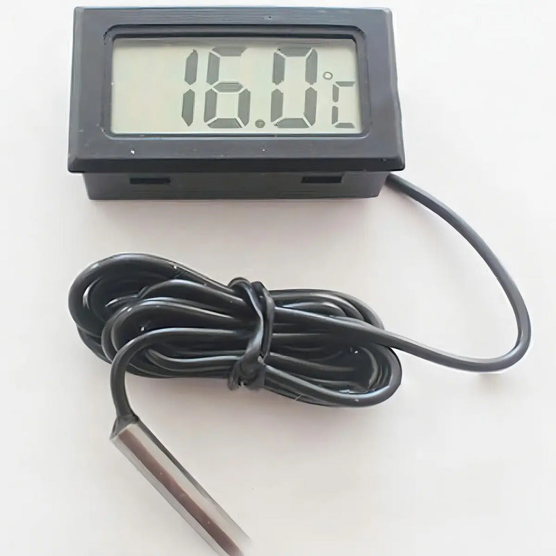 Termómetro Digital Trc Tm Ambiente Lcd Negro Acuario Invernadero