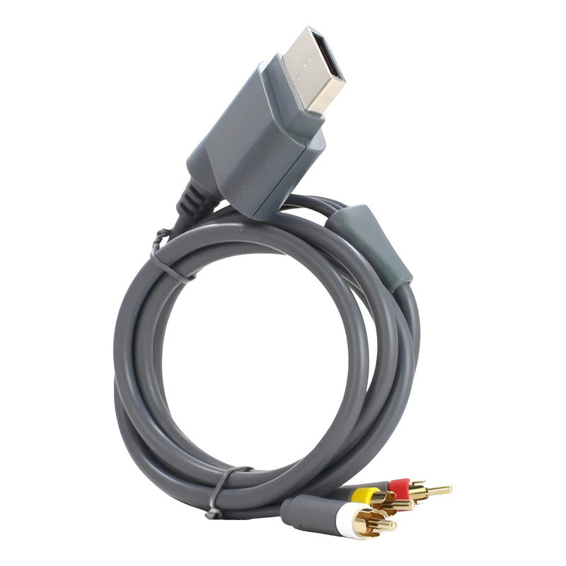 Cable Av Rca 1.8m Para Xbox 360 Marca Tereparochile Conector Dorado