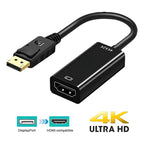 Cable Displayport A Hdmi H Adaptador / Dp / Display Port  Negro