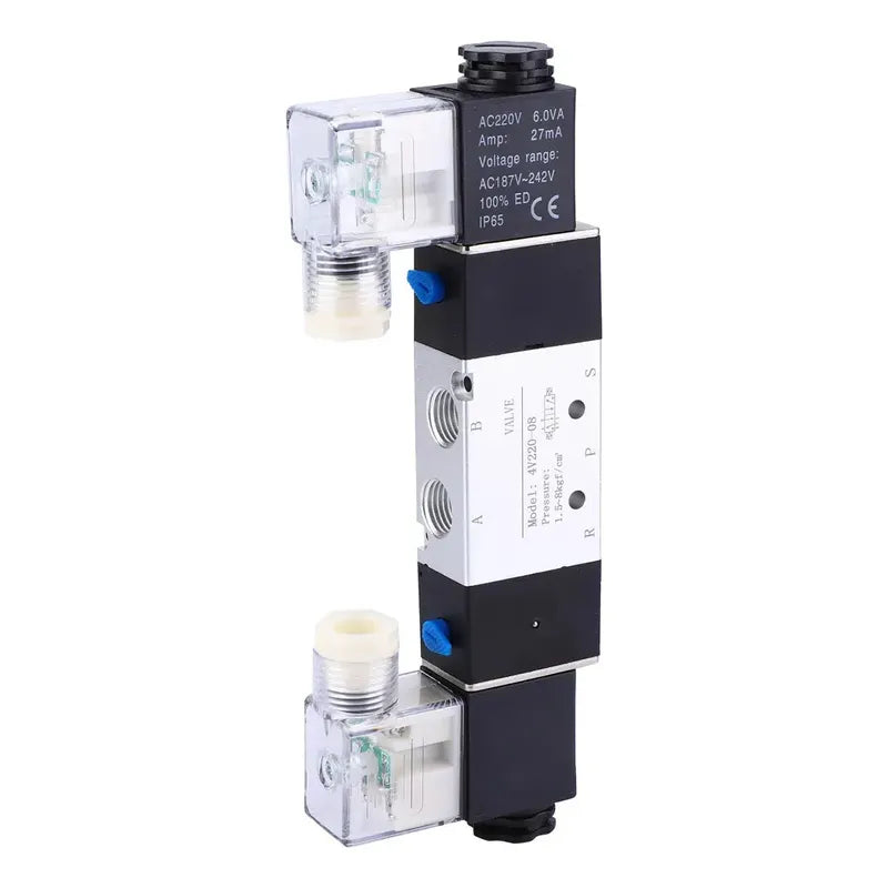 Electrovalvula Neumatica 5/2 Doble Bobina Ac 220v 4v220-08