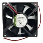 Ventilador X8025d24hb 24v 0.2a 80x80x25mm 2 Cables Negro Negro