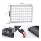 Panel Luz Lampara Con Clip Video Camara Para Telofono 60 Led Negro 3200k-5600k Ajustable