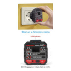 Probador De Diferencial Y Enchufes Tester 48-250v Lcd 220vac