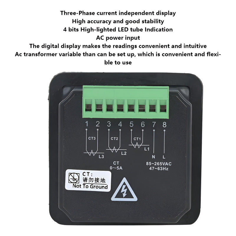 Medidor Corriente Amperimetro Trifasico Gv23at 220 Generador