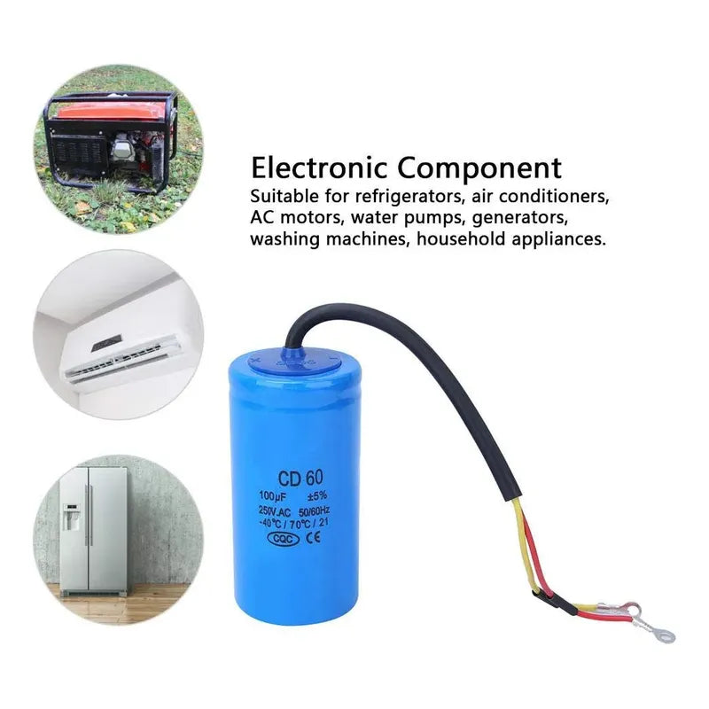 Condensador Arranque Cd60 100uf 250v Motor Electrico 50/60hz