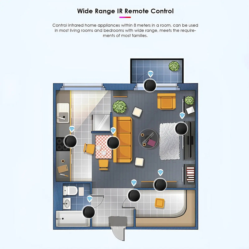 Control Remoto Inteligente Wifi Compatible Alexa Google Tuya Negro