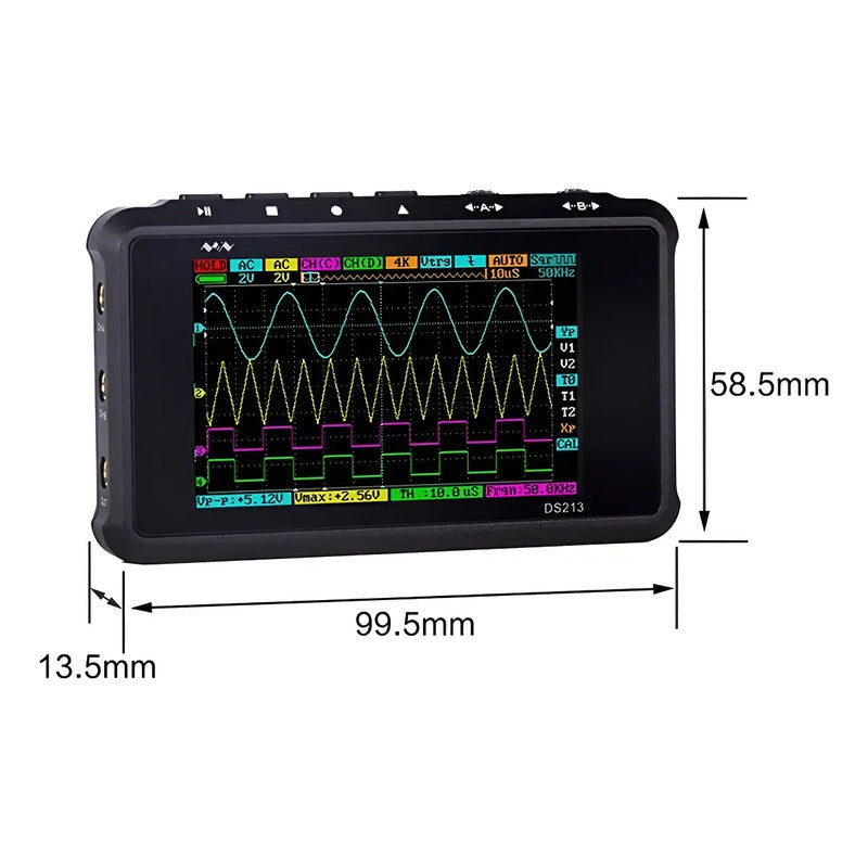Osciloscopio Digital Ds213 Portatil 100ms 4ch + Salida Señal