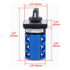 Interruptor Selector Tereparochile 3sel 3 Posiciones 63a 660v Negro