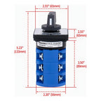 Interruptor Selector Tereparochile 3sel 3 Posiciones 63a 660v Negro