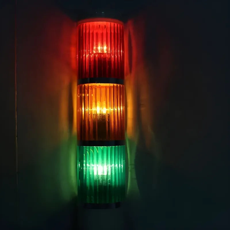 Torre Baliza Industrial + Sonido Luz Roja Amarilla Verde 24v