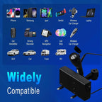 Estacion Carga Telefono 65w Asiento Trasero Auto Usb Cargado Negro