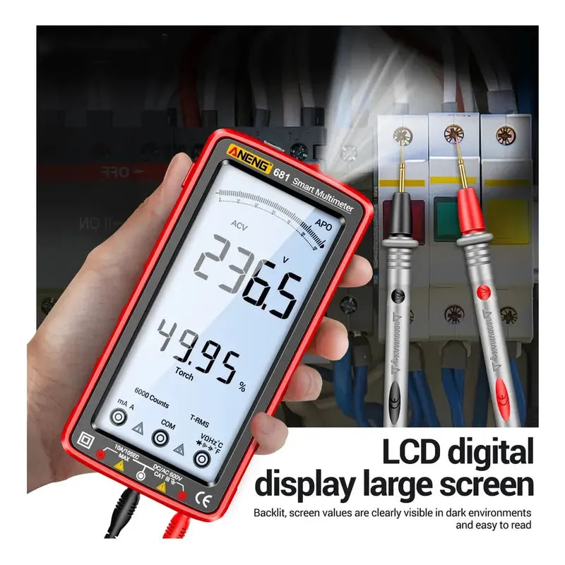 Multimetro Tester Digital Inteligente 6000d Dc/ac Recargable