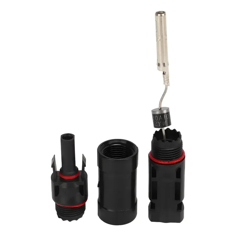 Conector Mc4 Panel Solar Fotovoltaico Con Diodo 30a 1000v Negro