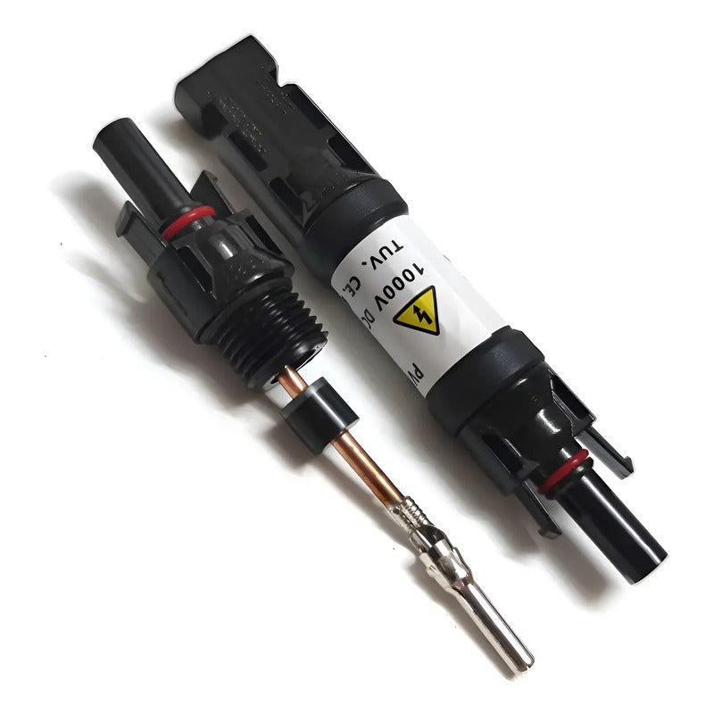 Conector Mc4 Panel Solar Fotovoltaico Con Diodo 30a 1000v Negro
