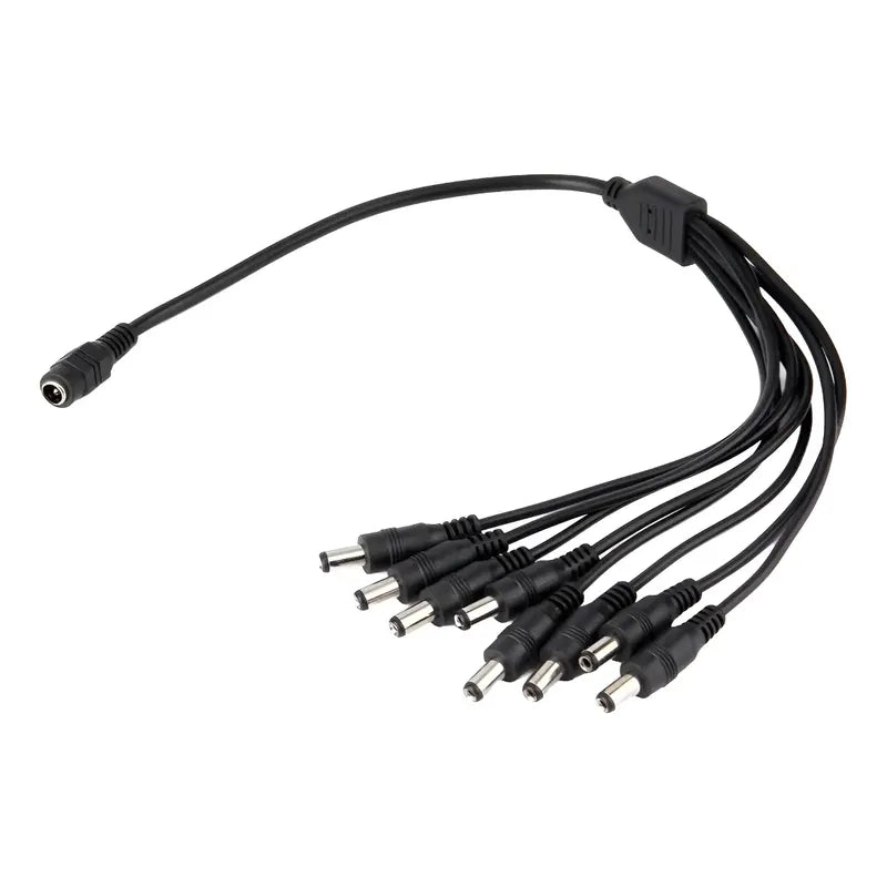 Splitter Pulpo Cable Alimentación 1x8 Cctv Camaras 5.5mm