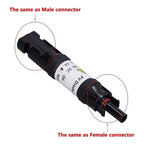 Conector Mc4 Panel Solar Fotovoltaico Con Diodo 20a 1000v Negro 1000v