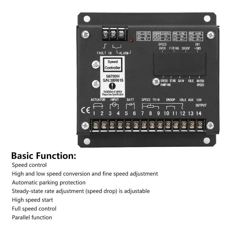 Gobernador De Velocidad S6700h Controlador Generador - Avr