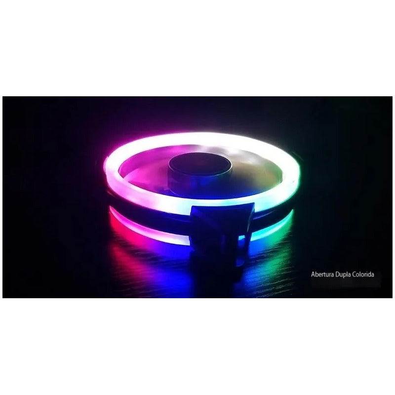 Ventilador Led De Escritorio Led Silencioso, 120 Mm, Doble Apertura, Arcoíris, Led [interfaz Dual]