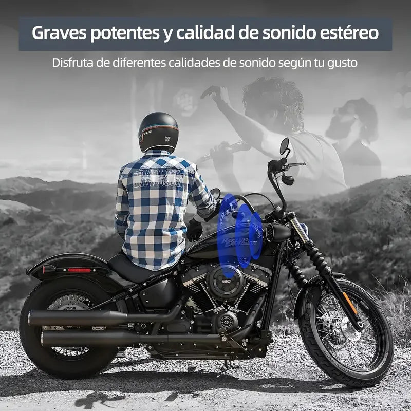 Parlante Moto Bluetooth Antirrobo Sonido Radio Fm Alarma Mp3