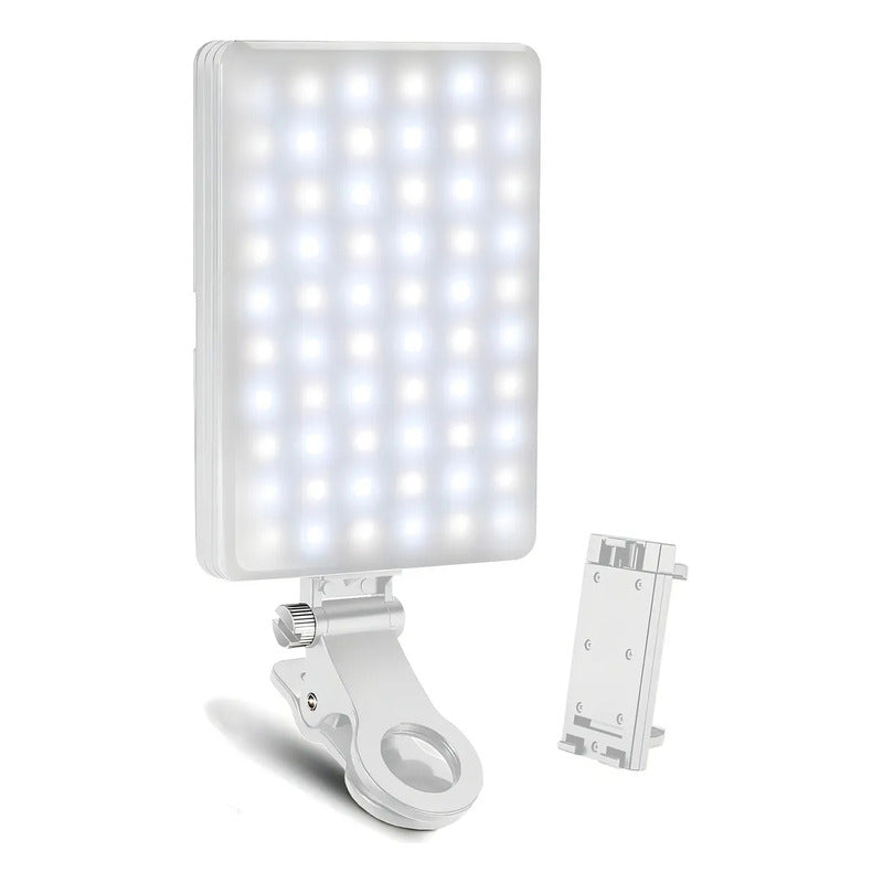 Panel Luz Lampara Con Clip Video Camara Para Telofono 60 Led Negro 3200k-5600k Ajustable