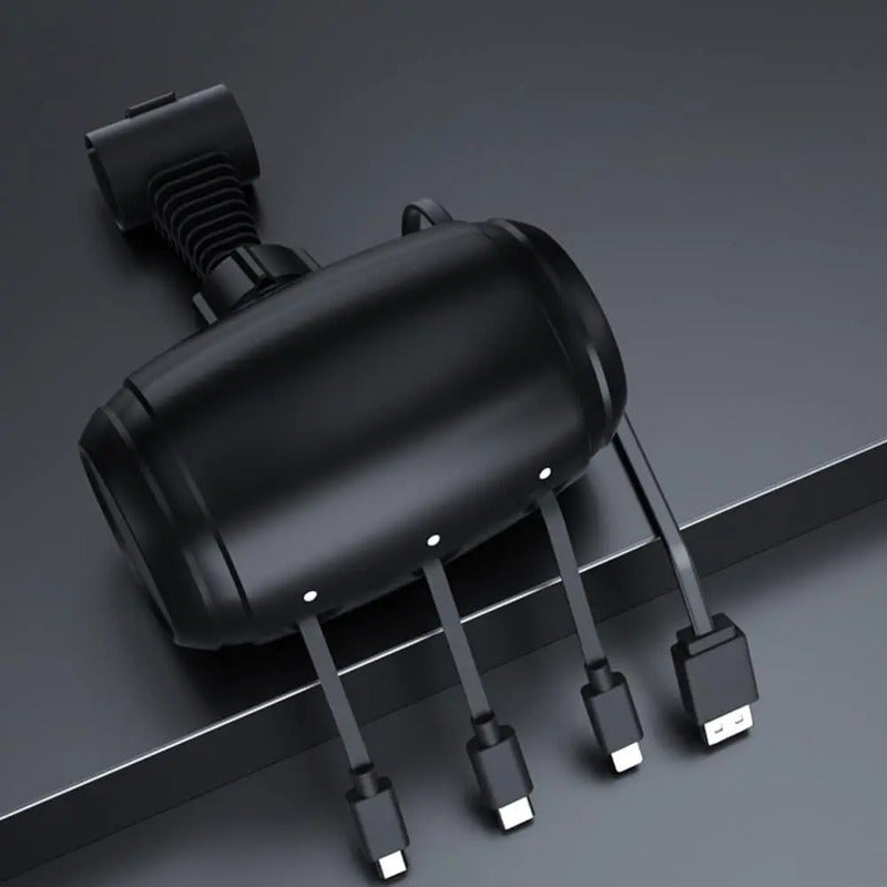 Cargador Celular Usb-c Auto Para iPhone Android Uber Taxi Negro
