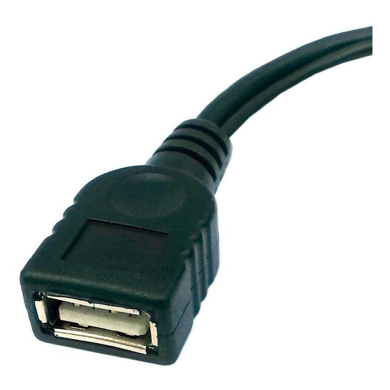 Adaptador Micro Usb Otg Puerto De Alimentación Macho Hembra Negro