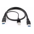 Cable Y Usb Macho 3 Conexiones Usb 3.0 Disco Duro Unidad Cd