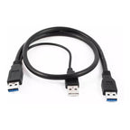 Cable Y Usb Macho 3 Conexiones Usb 3.0 Disco Duro Unidad Cd