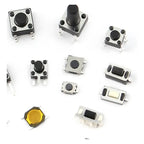 Kit 460 Botones Interruptor Pulsador Microbotones 24 Tipos Negro