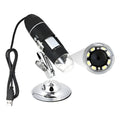 Microscopio Digital Usb 1600x Pc Notebook Celular Tab 8 Leds Negro