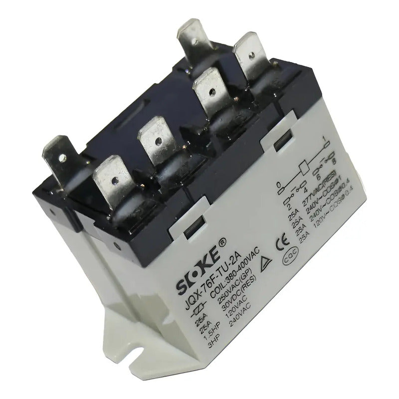 Jqx-76f-tu-2a Rele 25amp 1.5 Hp 120v / 3hp 220v Ac  Jqx 76f Gris