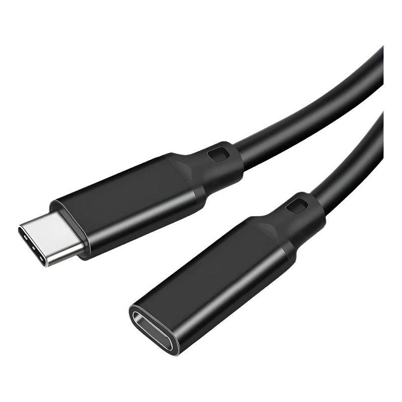 Cable Extension Usb-c 3.1 Gen2 10gbps Pd 100w 4k 60hz 2m Negro