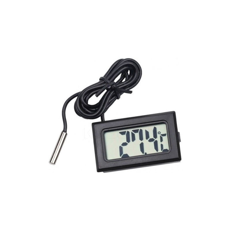 Termometro Digital Lcd Medidor Temperatura Acuario Clima Negro