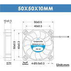 Ventilador Cooler Fan 24v Sd5012pt-24h 50x50x10mm 5010 5cm